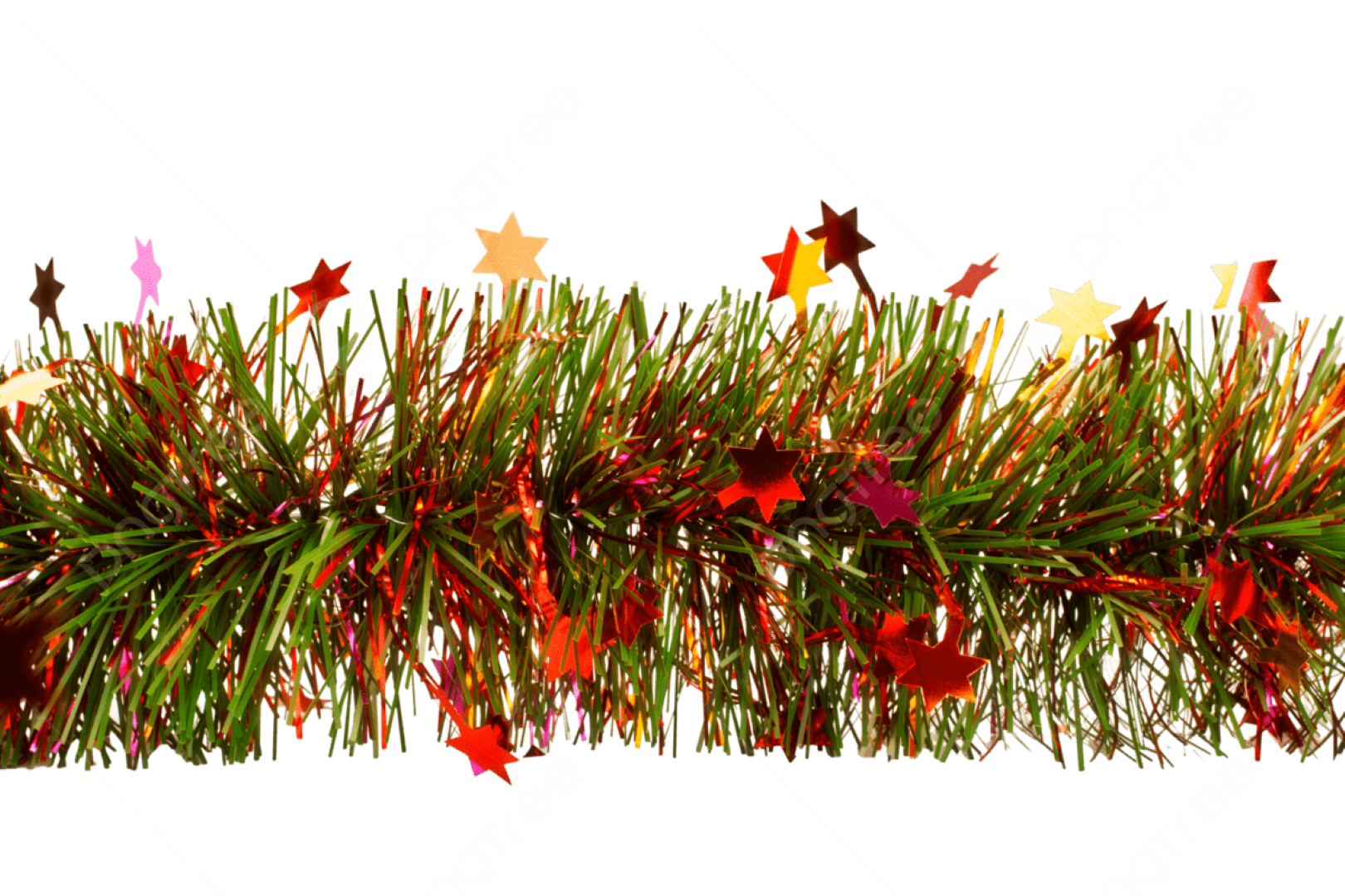 SHINY CHRISTMAS PET TINSEL W STARS 